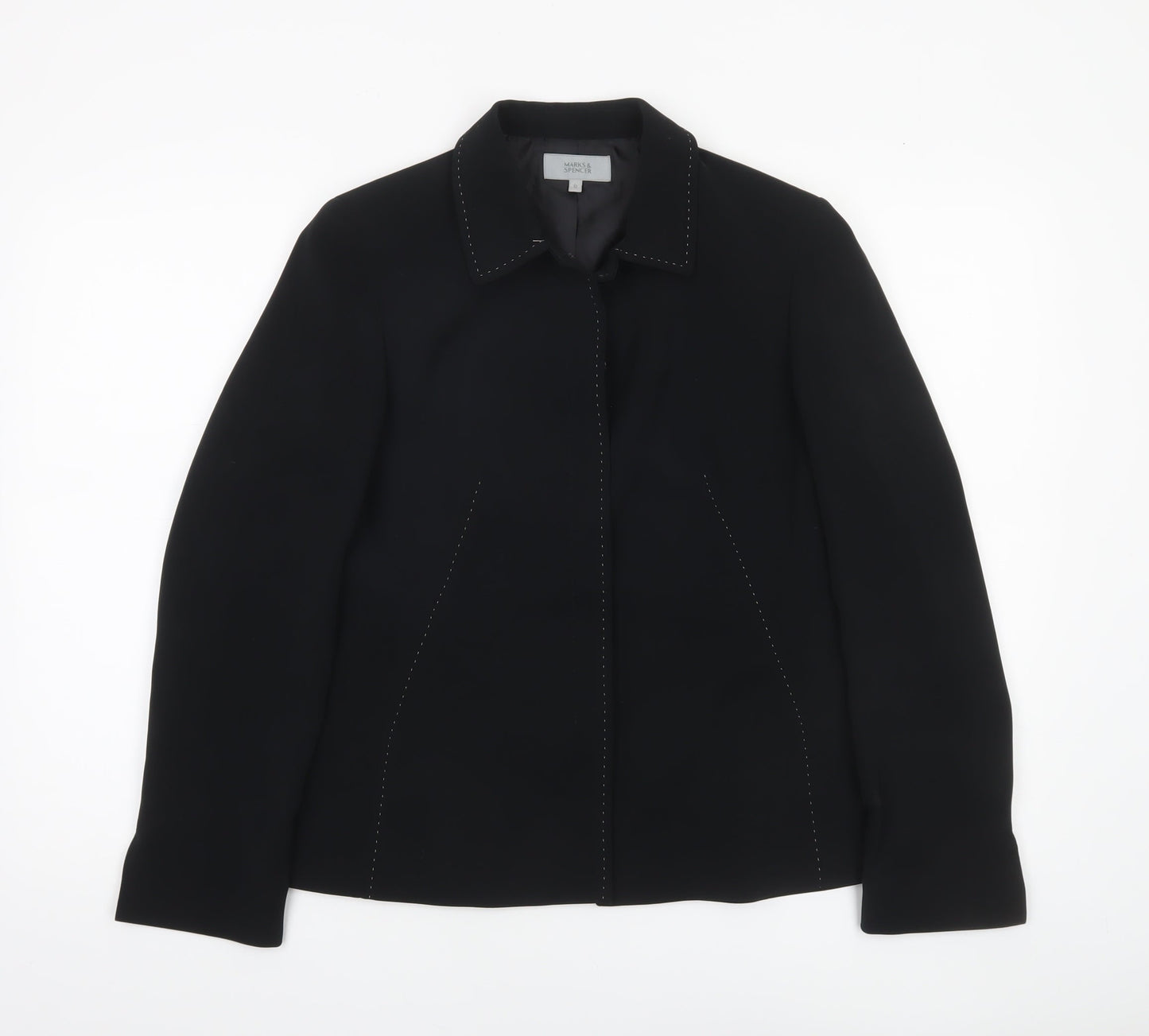 Marks and Spencer Women Black Size 12 Classic Suit Jacket