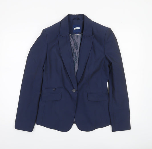 Next Women's Blue Size 10 Regular Single-Breasted Blazer