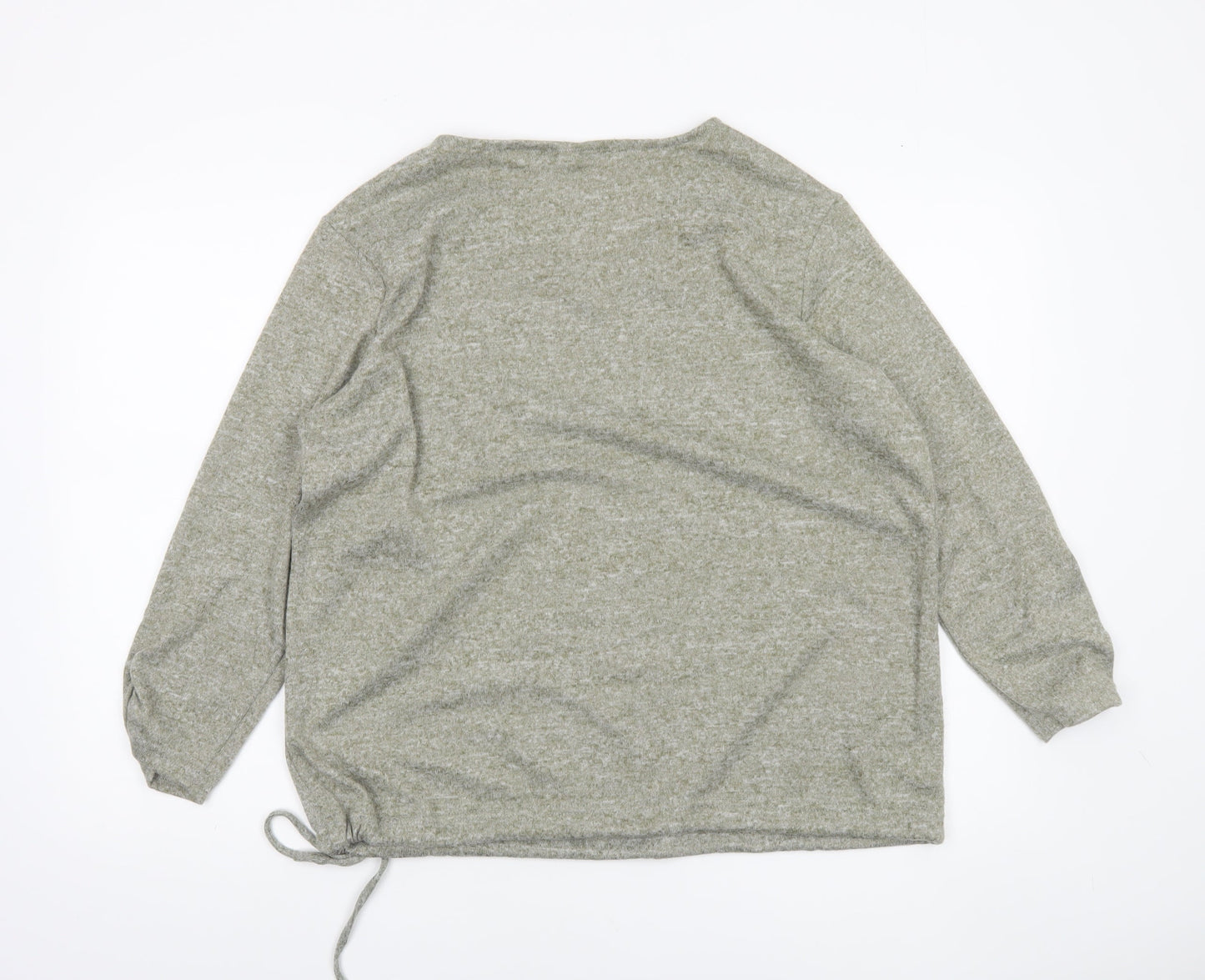 Beloved Women’s Grey V-Neck Long Sleeve Pullover Jumper Size 2XL