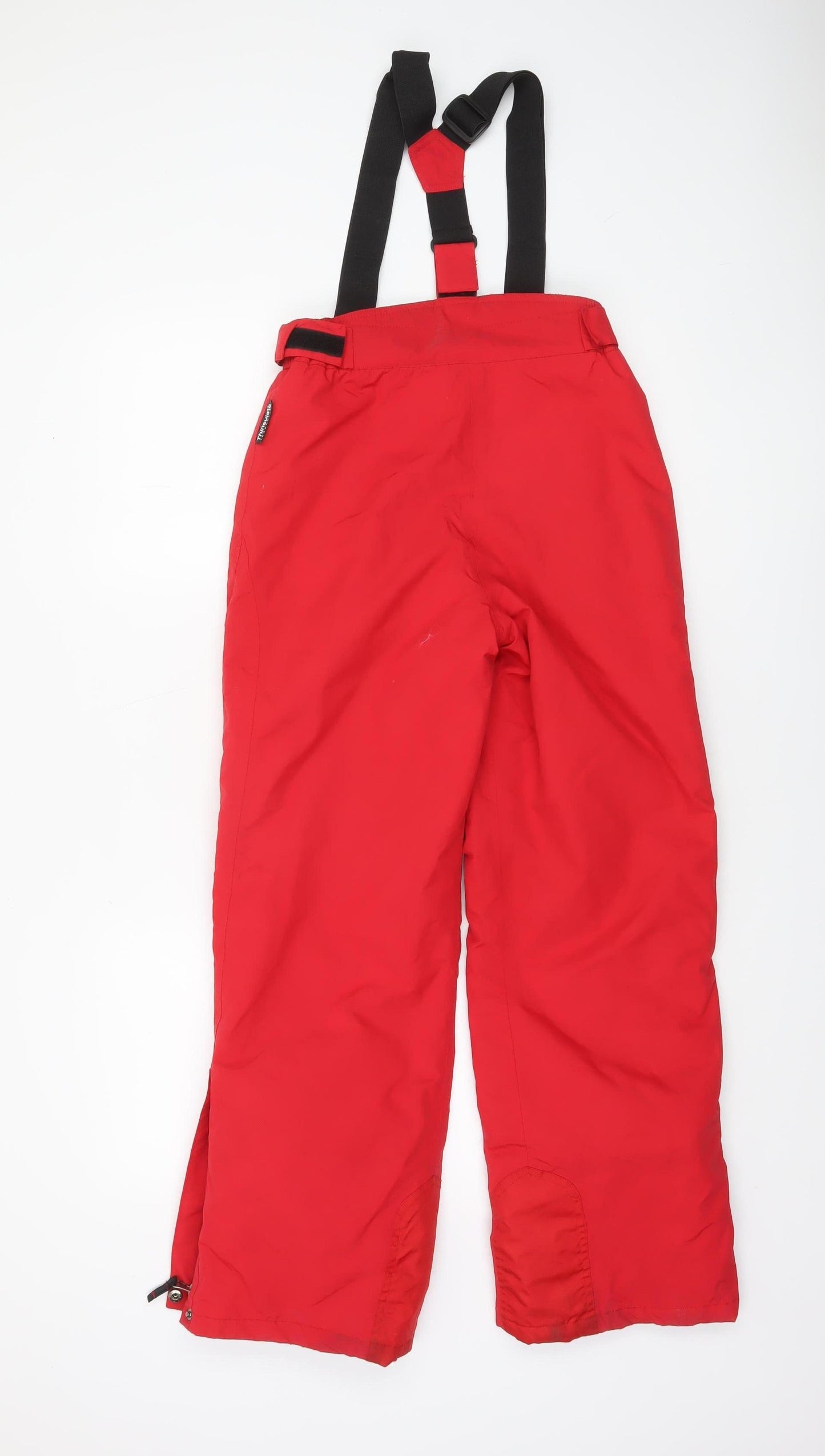 Alive Boys Red 12 Years Waterproof Ski Snow Pants Trousers with Braces
