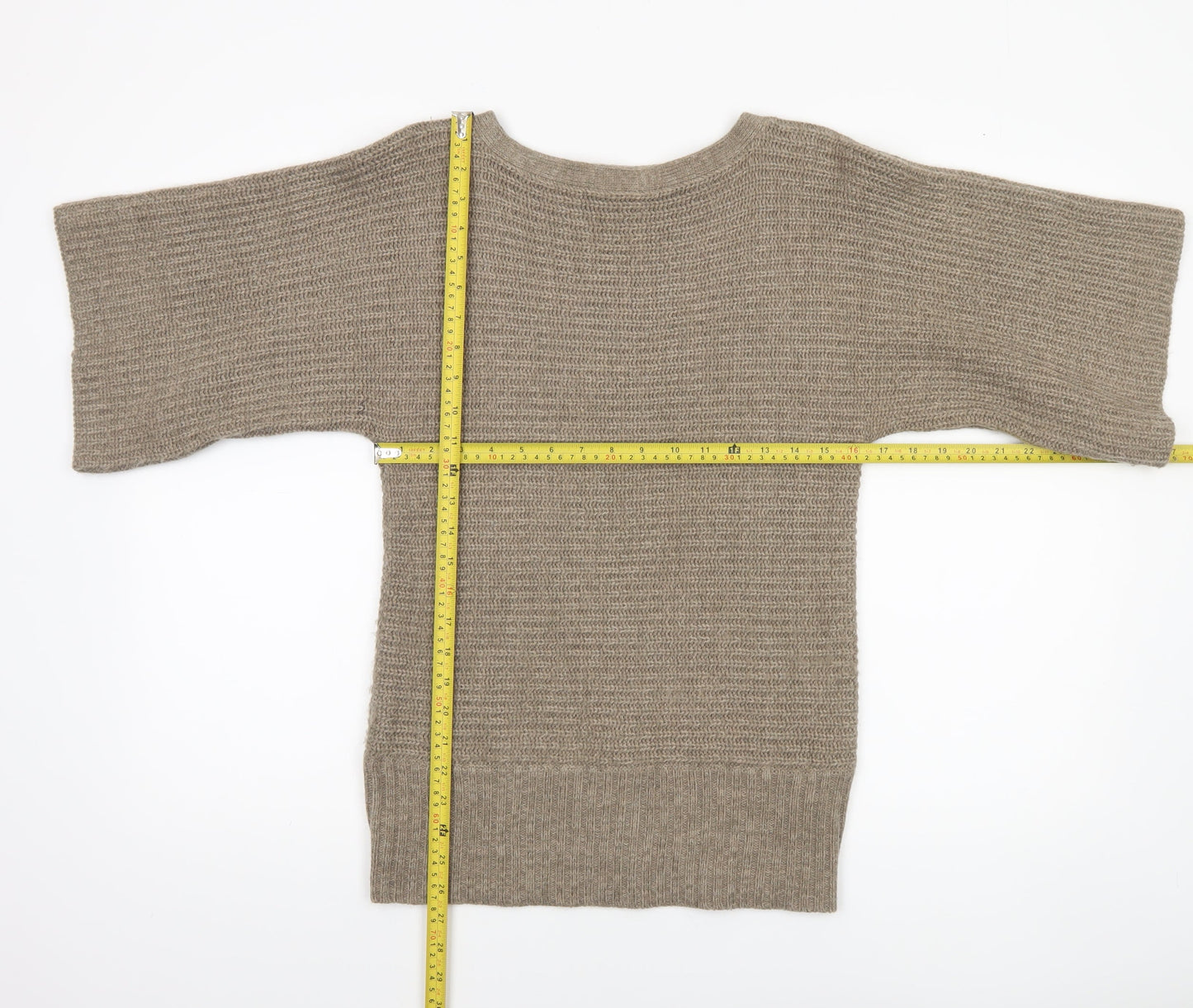 Marks and Spencer Women’s Beige Boat Neck Knit Jumper Size 10