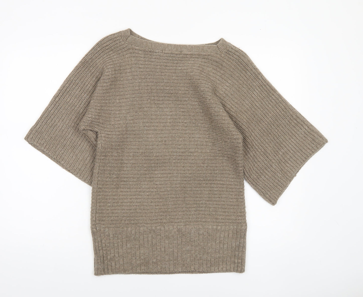 Marks and Spencer Women’s Beige Boat Neck Knit Jumper Size 10