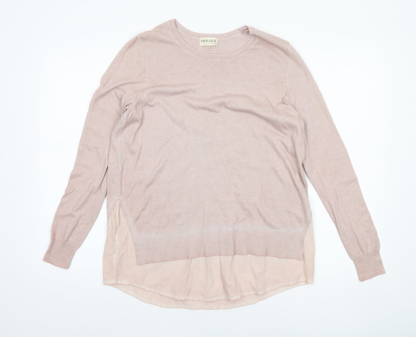 Marks and Spencer Women’s Pink Crew Neck Long Sleeve Pullover Jumper Size 12