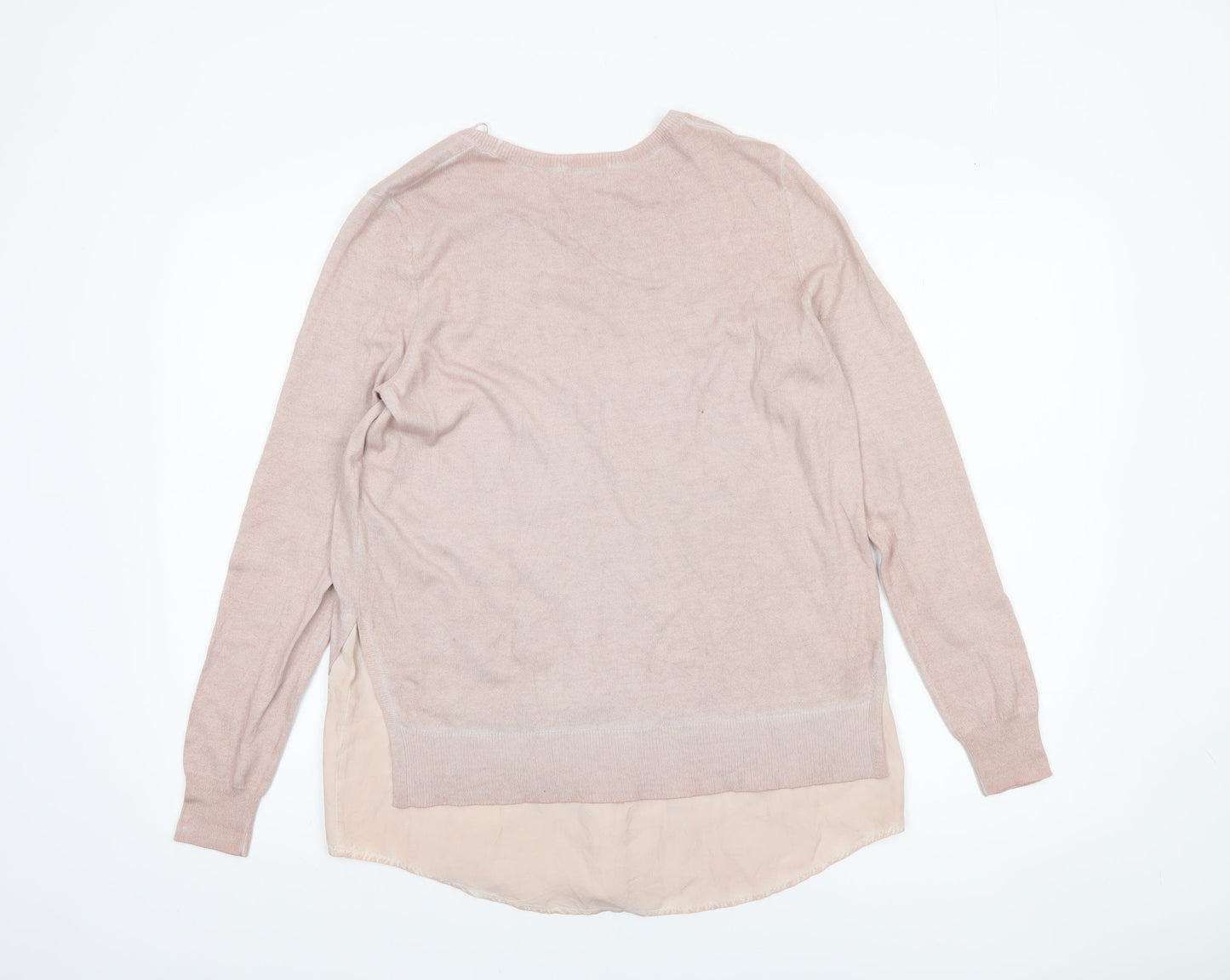 Marks and Spencer Women’s Pink Crew Neck Long Sleeve Pullover Jumper Size 12