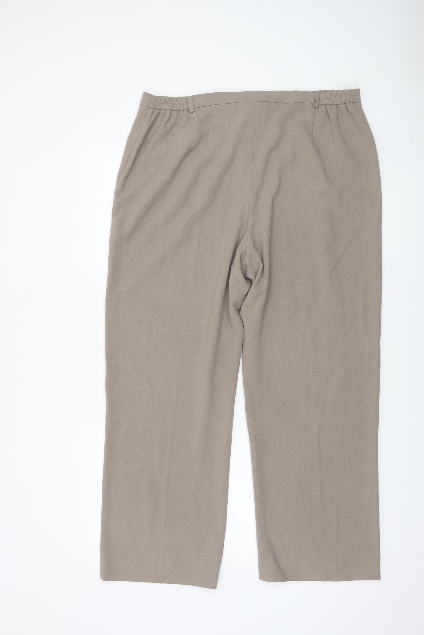 Eastex Women's Beige Straight Leg Trousers Size 18 Regular