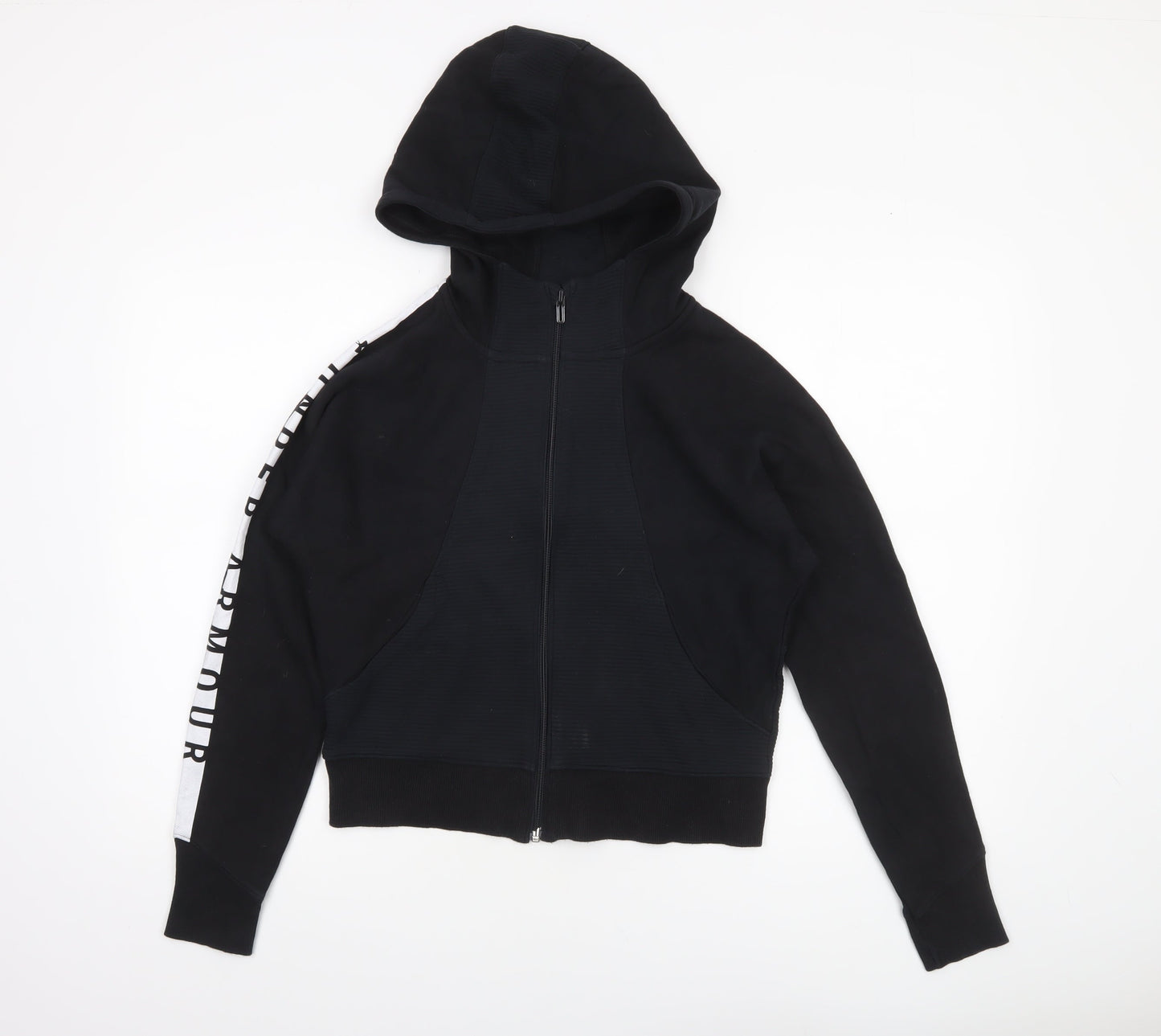 Womens UK M Relaxed Under armour Black Full Zip Hoodie