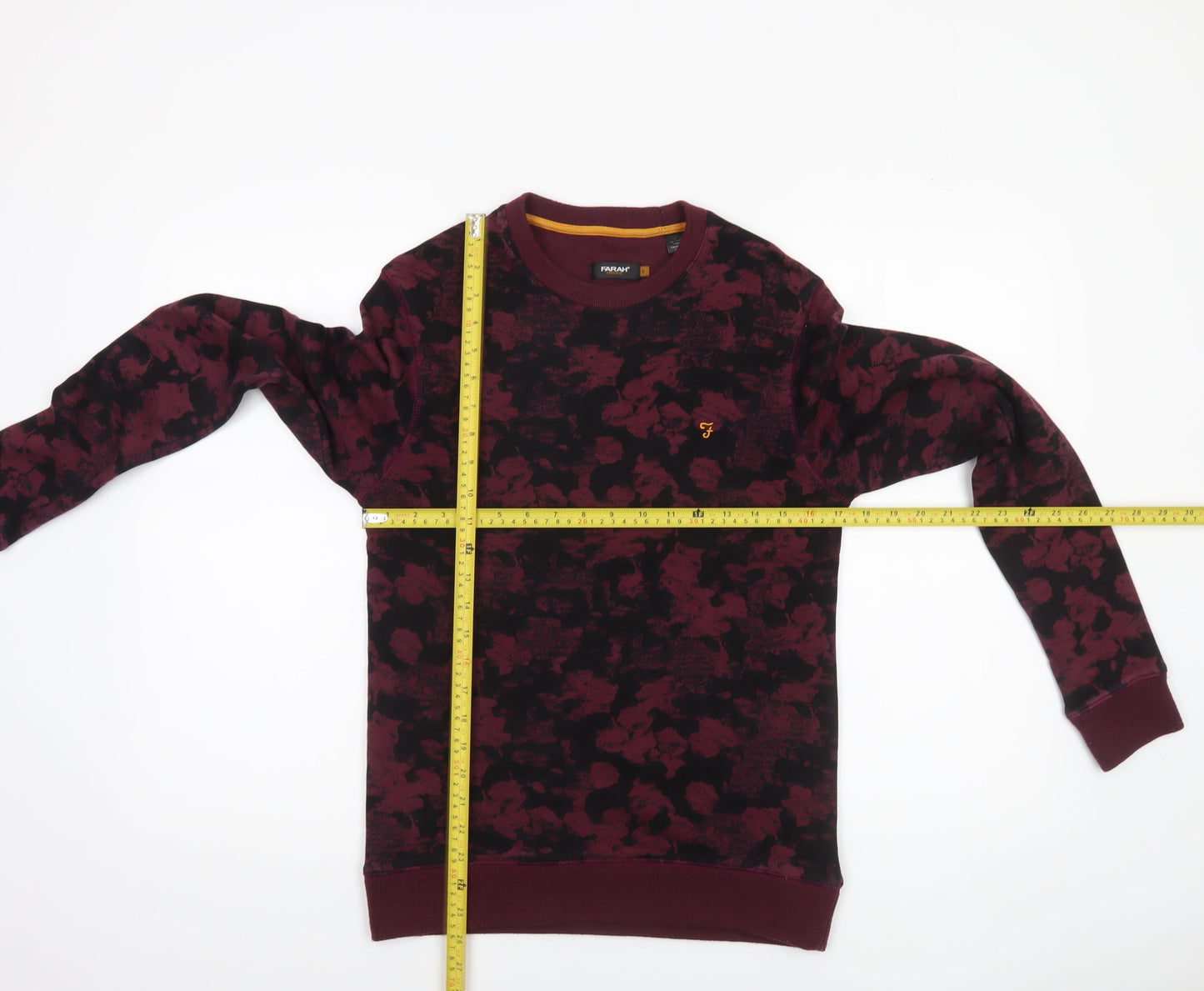 Mens UK S Regular Farah Red Pullover Sweatshirt