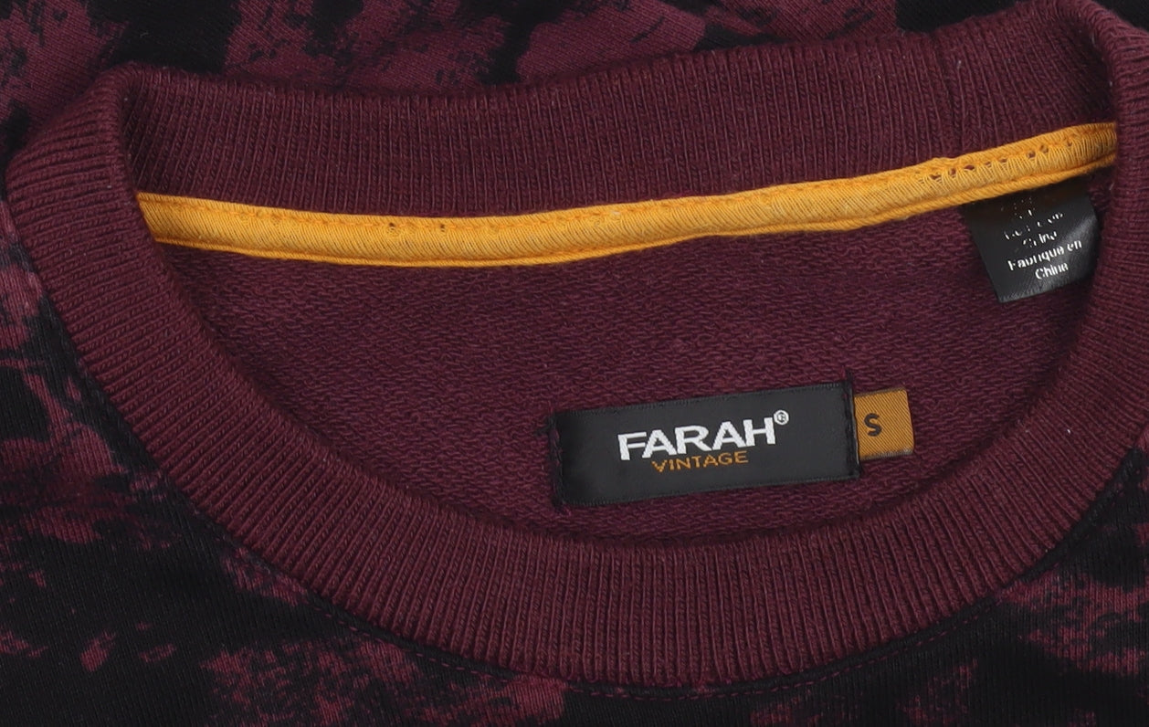 Mens UK S Regular Farah Red Pullover Sweatshirt