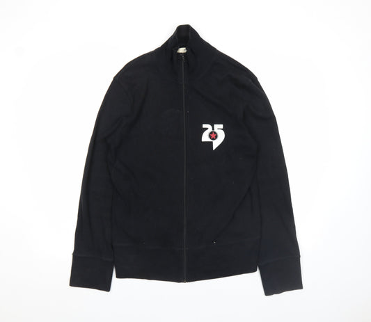 Moto Men's Black Full Zip Sweatshirt Size M College Logo