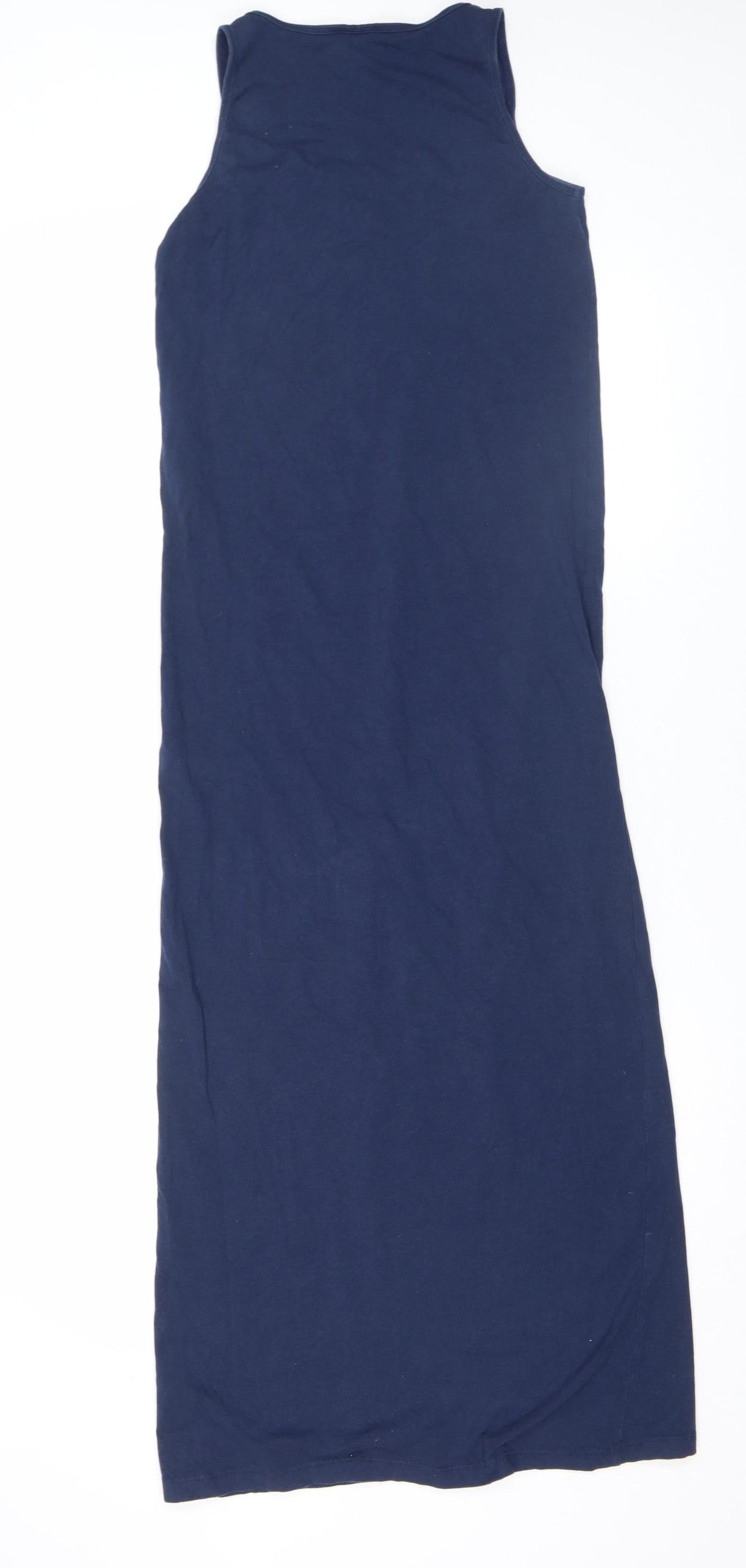 Mamalicious Women’s Blue XS Maternity Sleeveless Jersey Tank Midi Dress