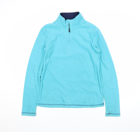 Peter Storm Womens Blue Fleece 1/2 Zip Outdoor Jacket Size 10