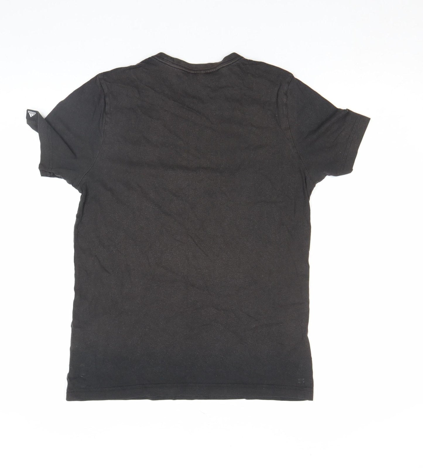 Womens UK Size 14 adidas Black Cotton T-Shirt