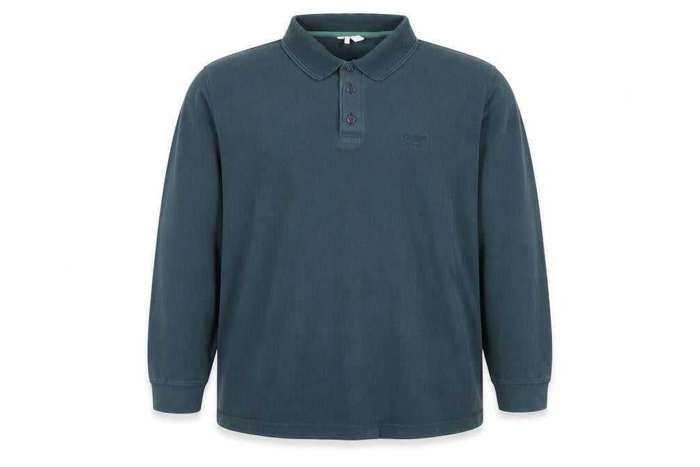 Celtic Club Men’s Blue Long Sleeve Cotton Polo Shirt Size L