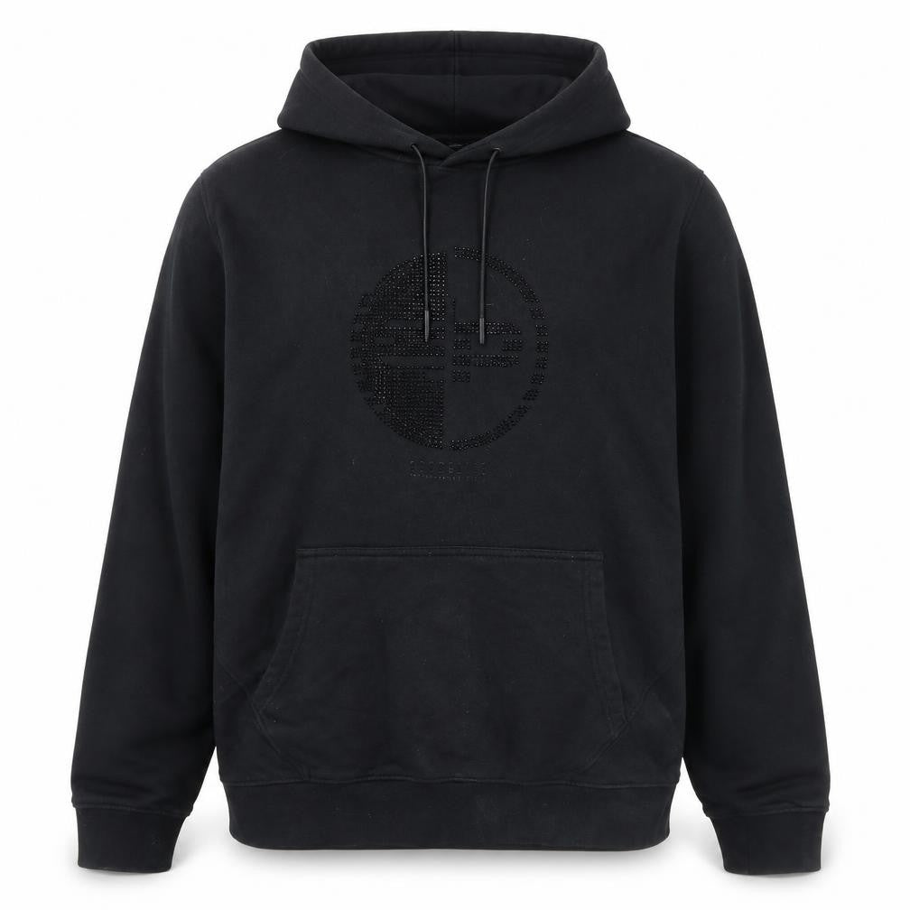 883 Police Men's Black XL Pullover Hoodie Regular Fit Cotton