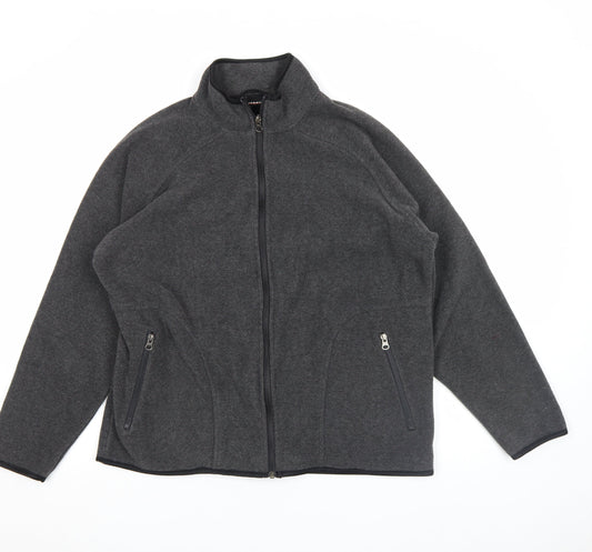 Livergy Unisex Adults Grey Fleece Full Zip Jacket Size L