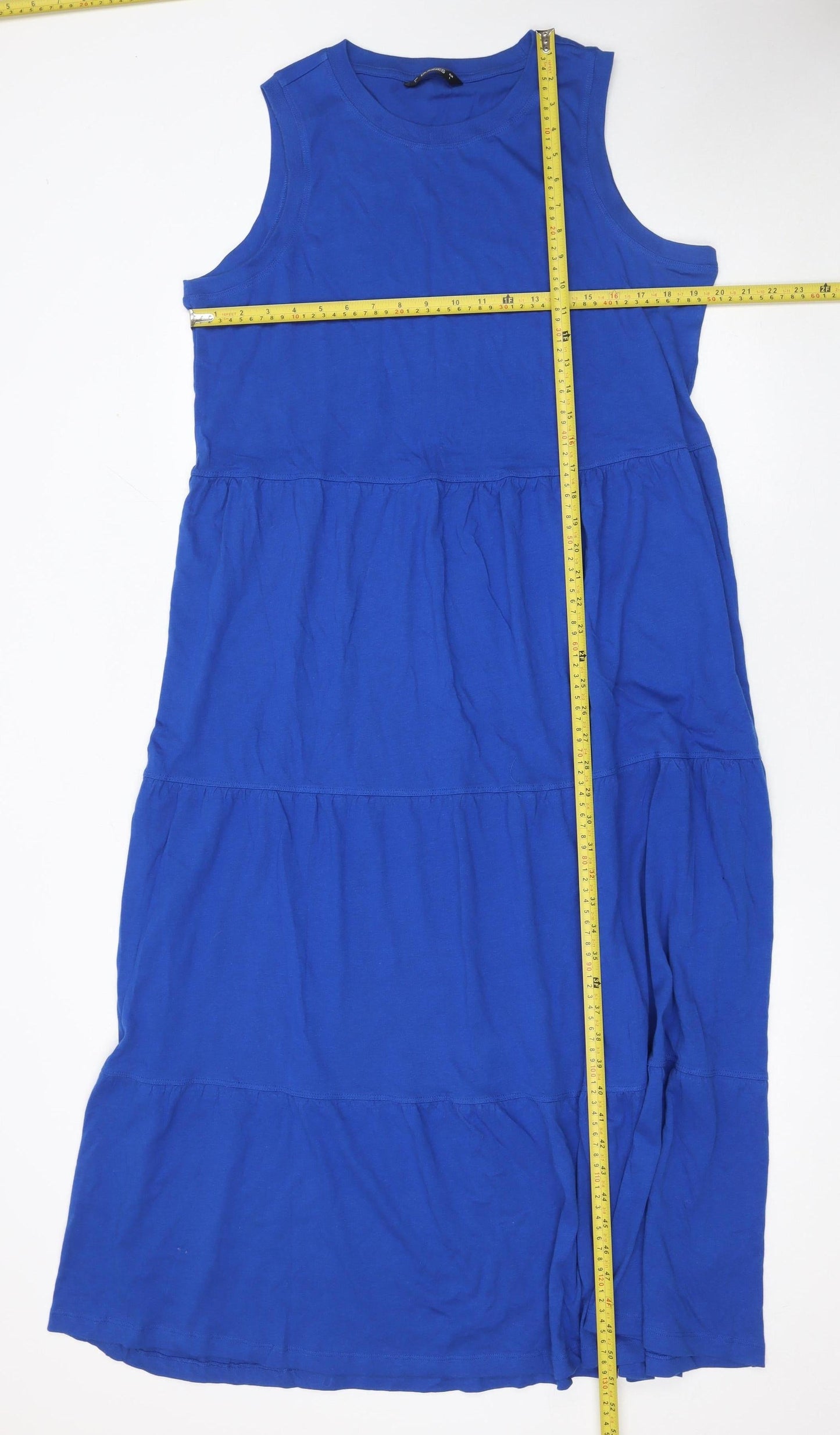 Days Stores Women’s Blue Sleeveless Swing Midi Dress Size L