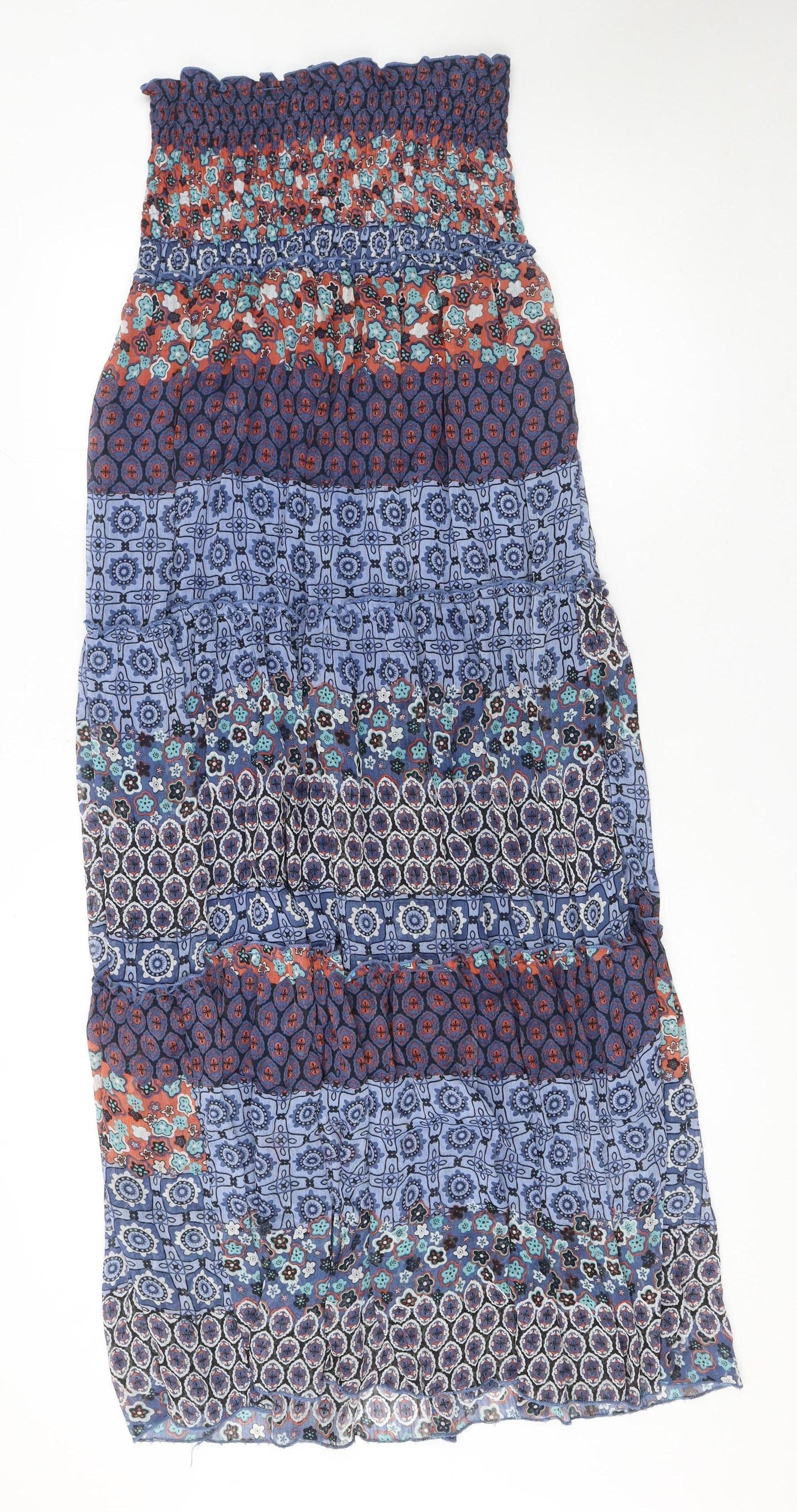 Select Women’s Multicoloured Bohemian Strapless Maxi Dress Size 10