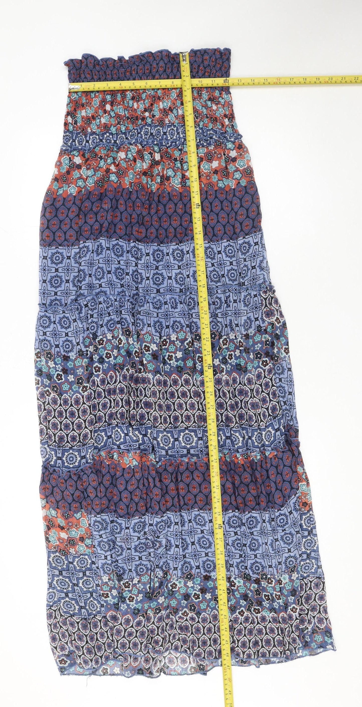 Select Women’s Multicoloured Bohemian Strapless Maxi Dress Size 10