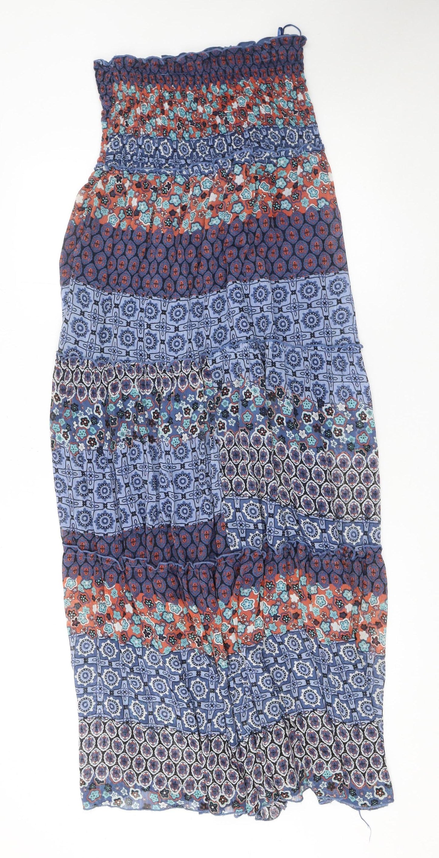 Select Women’s Multicoloured Bohemian Strapless Maxi Dress Size 10