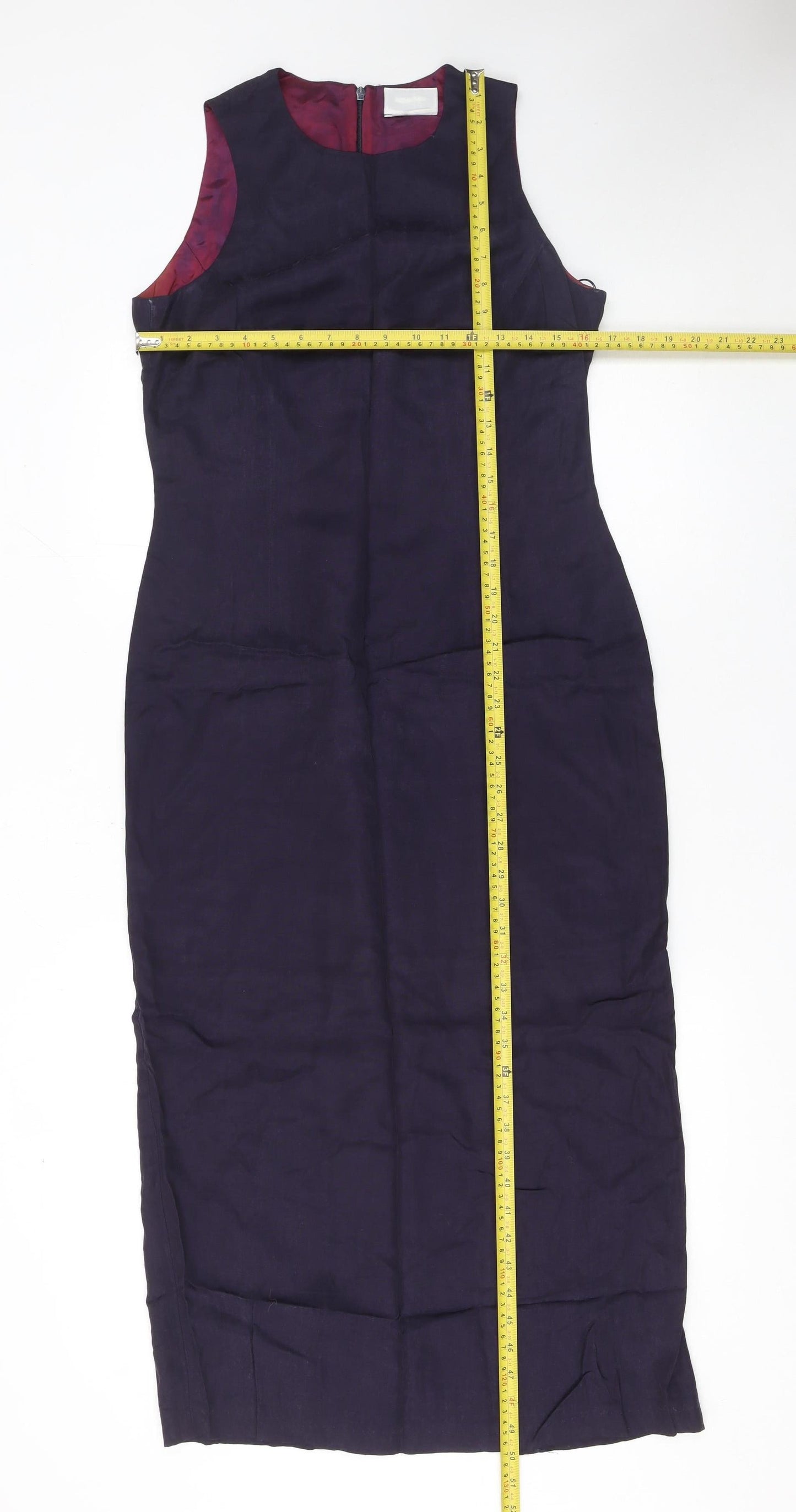 Principles Women’s Blue Sheath Dress UK 12 Sleeveless Formal Workwear