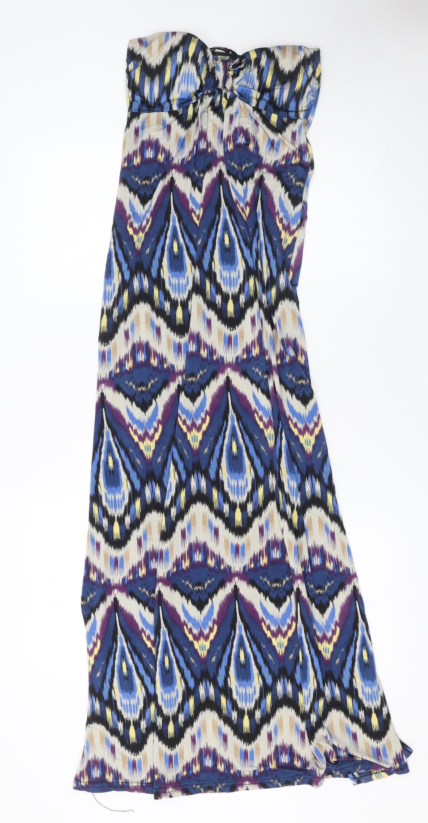 Select Women’s Multicoloured Strapless Maxi Dress Size S