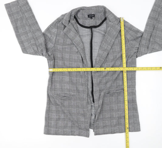 New Look Women's Grey Check Single-Breasted Blazer Size 16