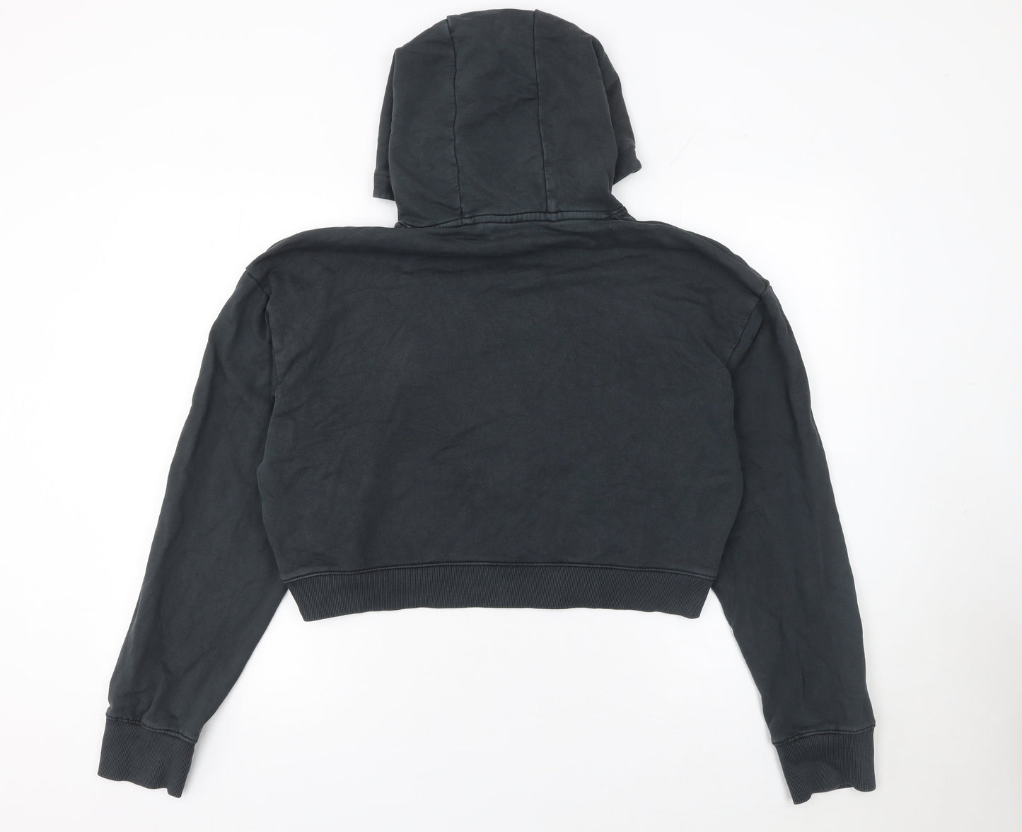 Everlast Womens Black Cropped Hoodie UK 12 Cotton Pullover