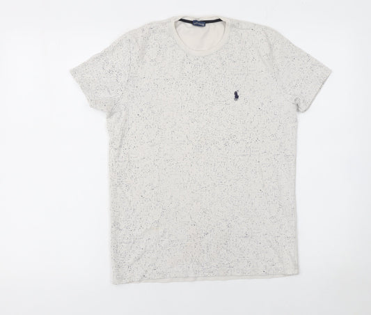 Ralph Lauren Boys Beige Small Short Sleeve Cotton Logo T-Shirt