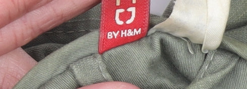 H&M Women's Green Cotton Military Jacket Size 8 Regular