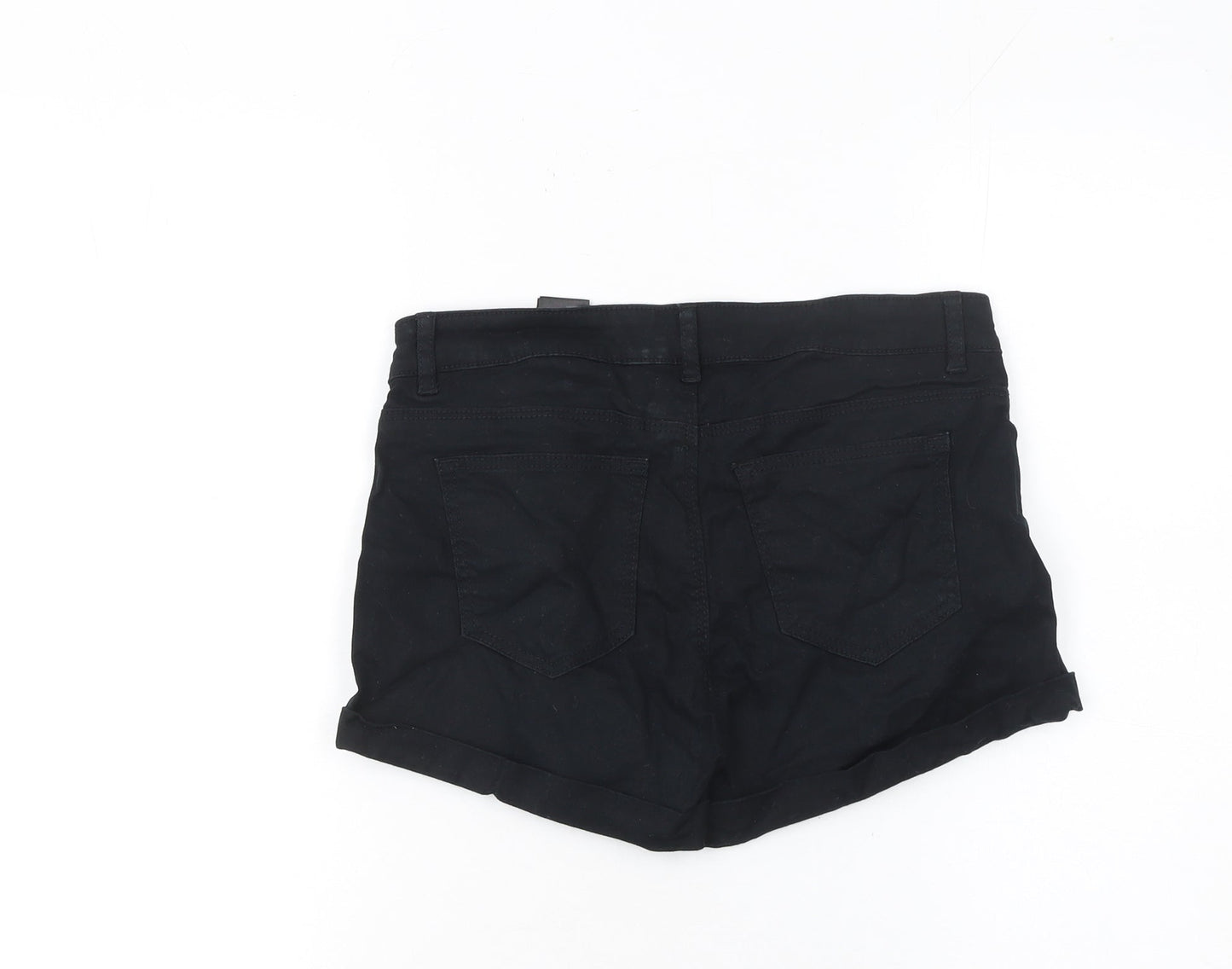 H&M Women’s Black Size 6 Slim Fit Cotton Stretch Shorts