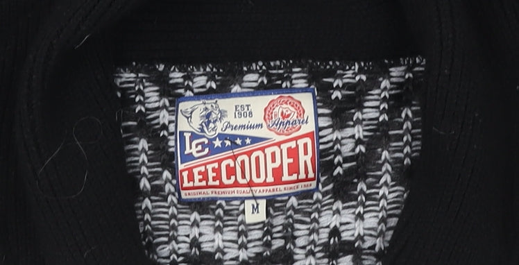 Womens UK M Regular Lee Cooper Black Cardigan Sweatshirt