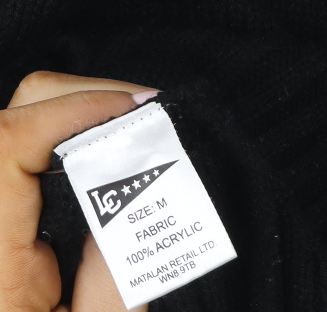 Womens UK M Regular Lee Cooper Black Cardigan Sweatshirt