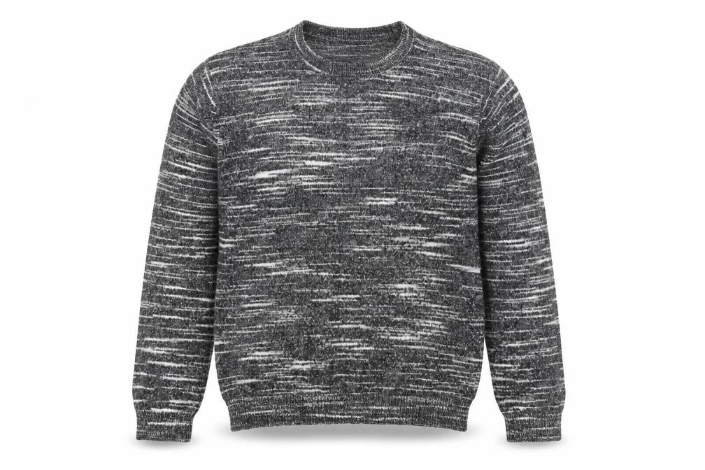 Topman Men Grey Knit Pullover Sweatshirt L Regular Fit