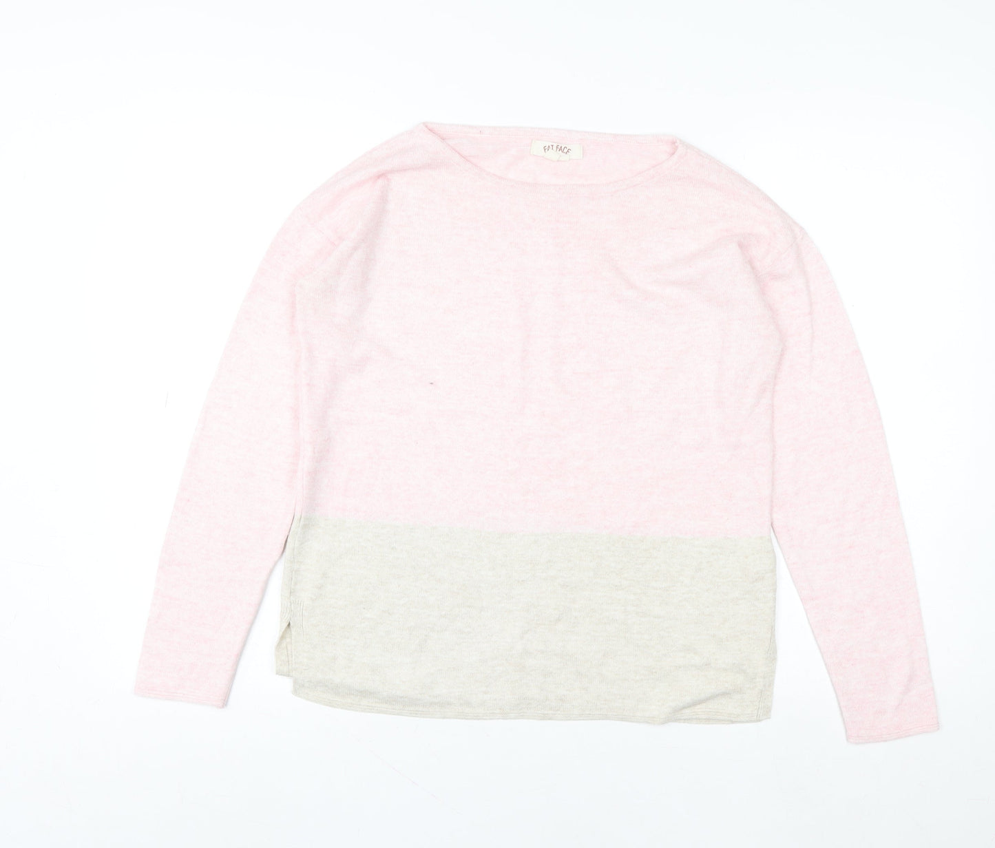 Womens UK 6 Regular Fat Face Pink Pullover Sweatshirt