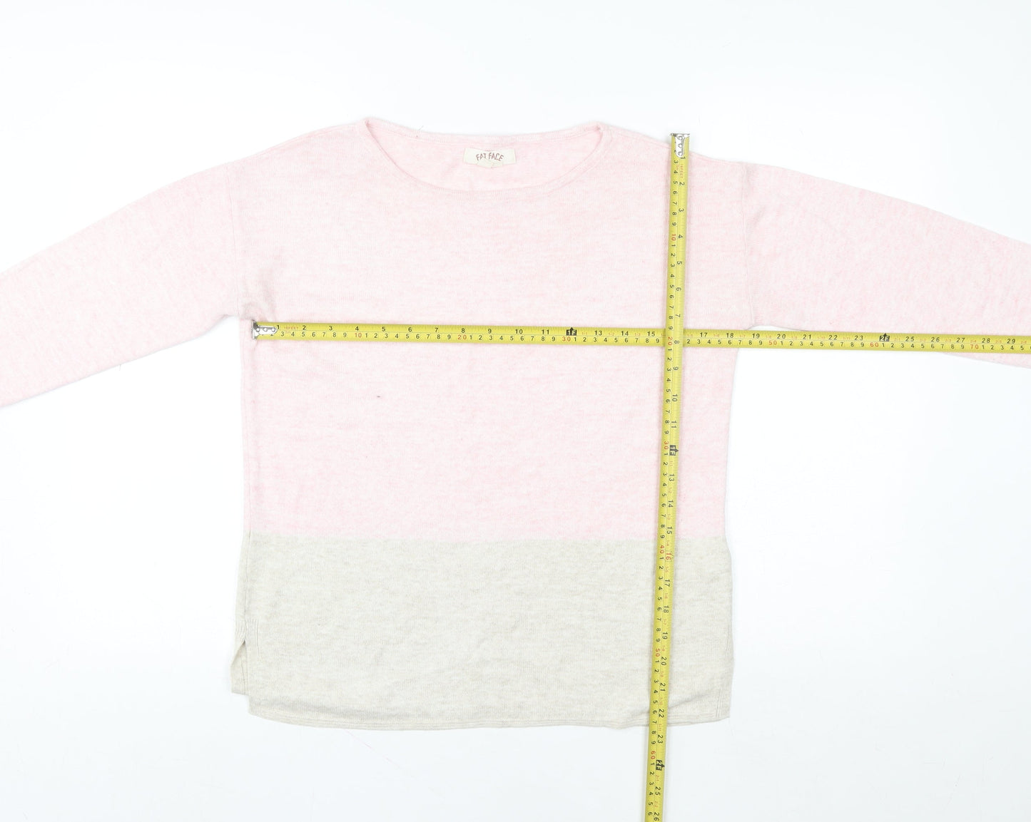 Womens UK 6 Regular Fat Face Pink Pullover Sweatshirt