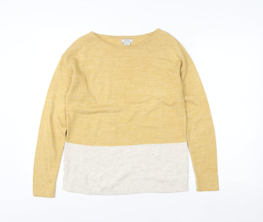 Womens UK 6 Regular Fat Face Yellow Pullover Sweatshirt