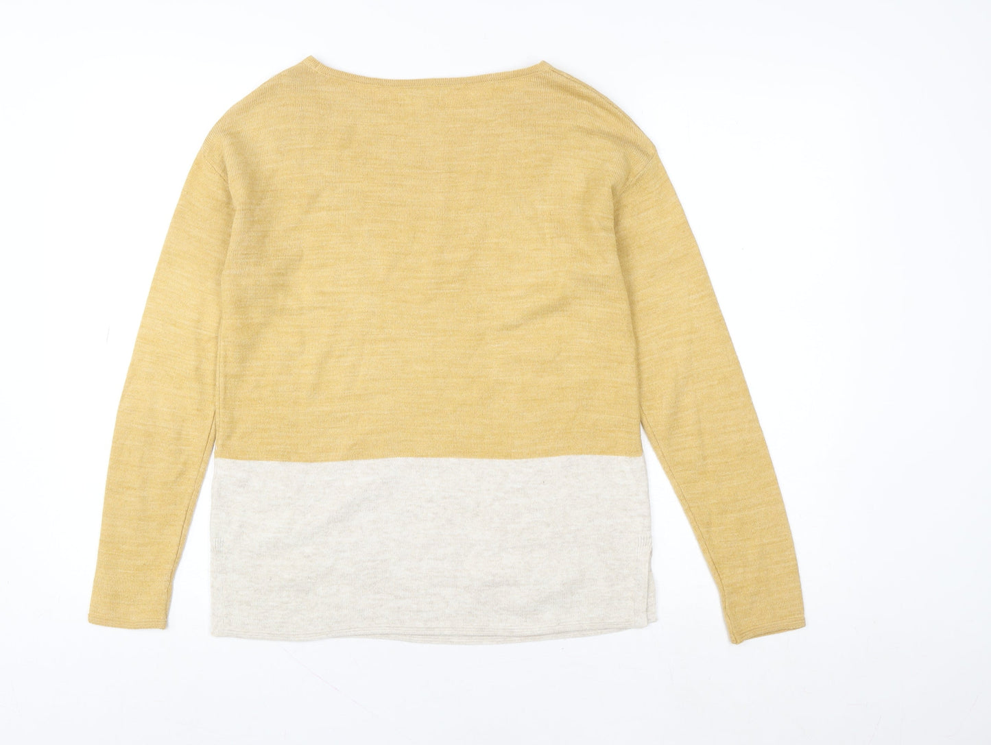 Womens UK 6 Regular Fat Face Yellow Pullover Sweatshirt