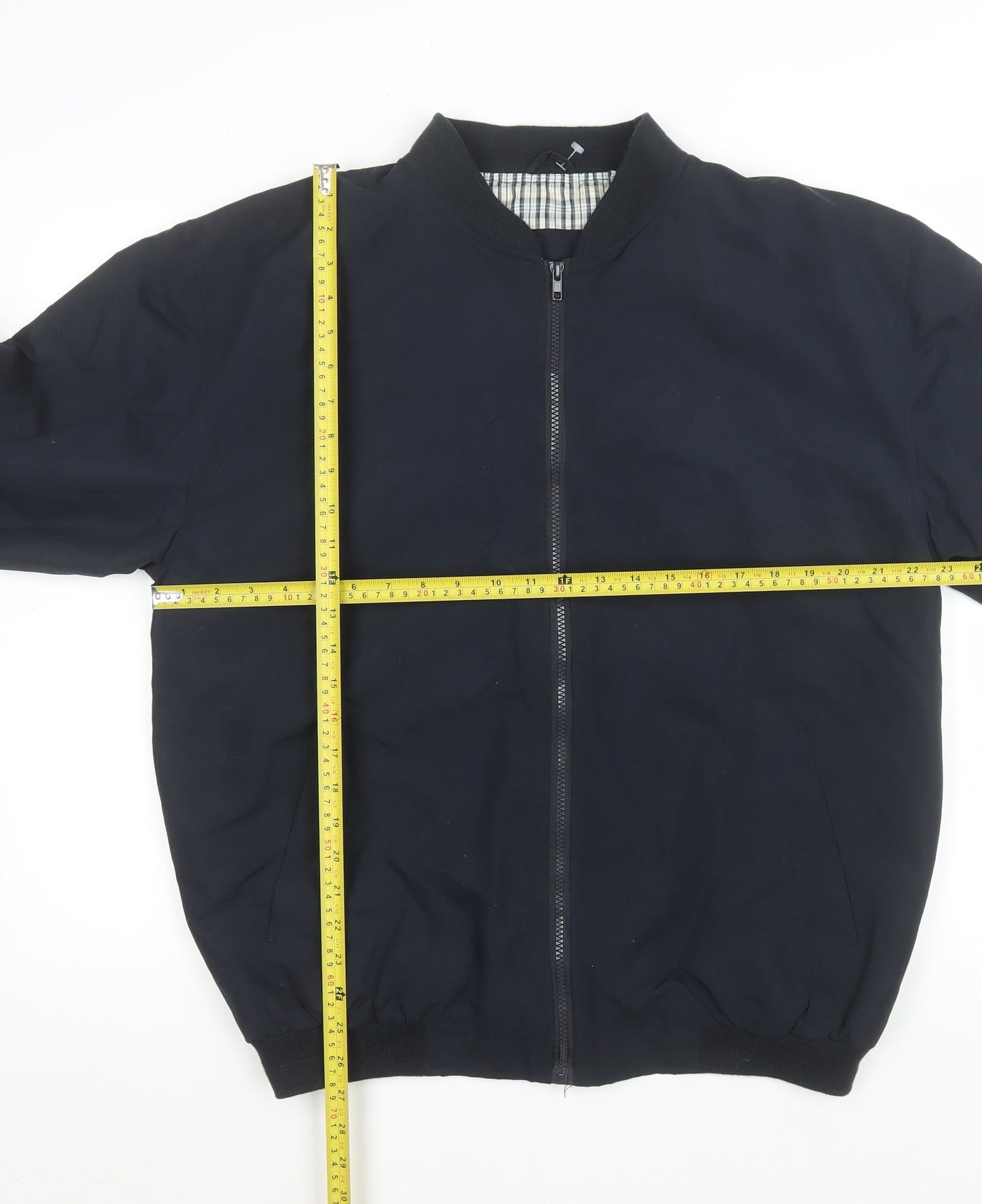 Manville Men's Black Bomber Jacket M Polyester Zip Casual Style