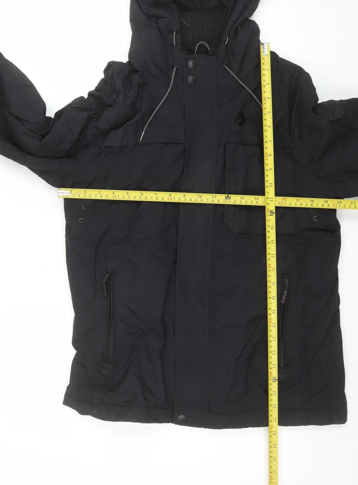 Next Women Black Hooded Puffer Jacket Medium Lined Winter Coat