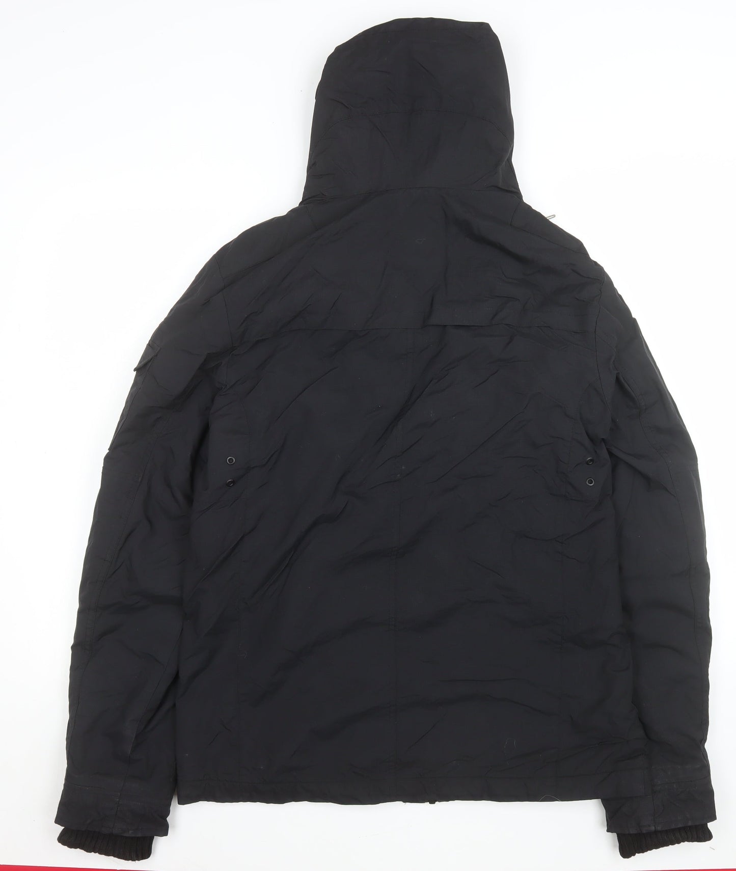 Next Women Black Hooded Puffer Jacket Medium Lined Winter Coat