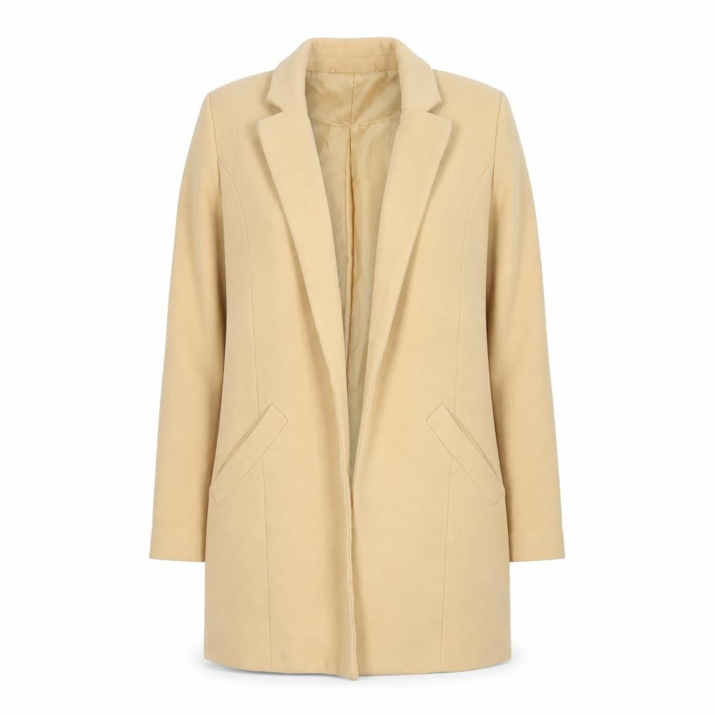Miss Selfridge Women’s Beige Mid-Length Coat UK 6 Classic Style