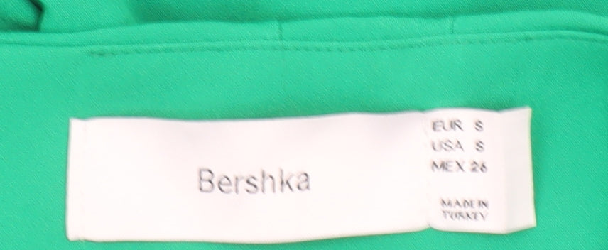 Bershka Women’s Green Short Mini Skort with Buckle Detail Size S