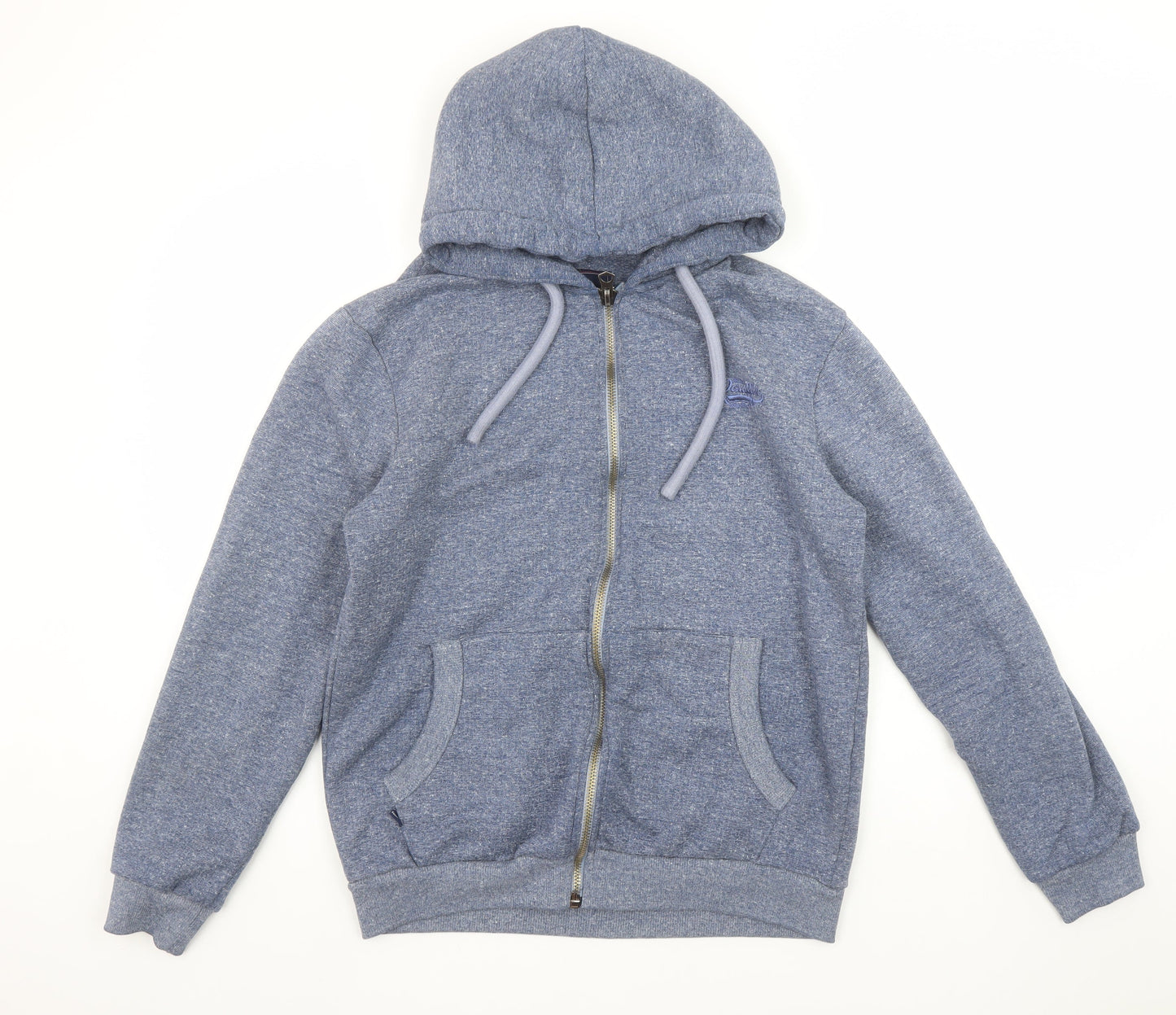 Paraffin Mens Blue Full Zip Hoodie Medium Regular Fit