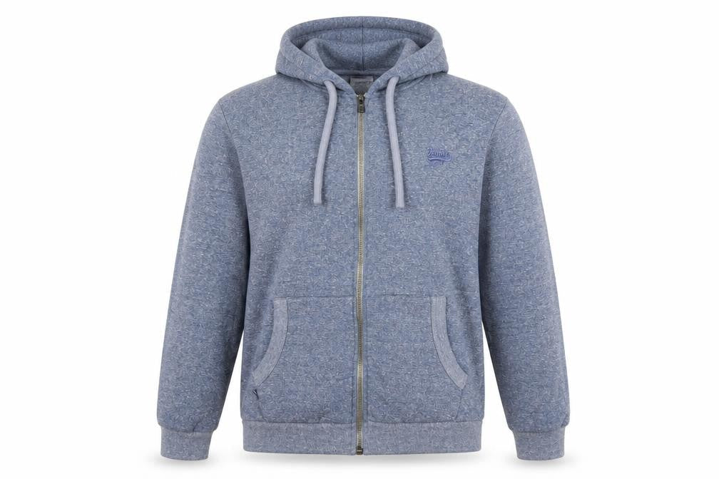 Paraffin Mens Blue Full Zip Hoodie Medium Regular Fit
