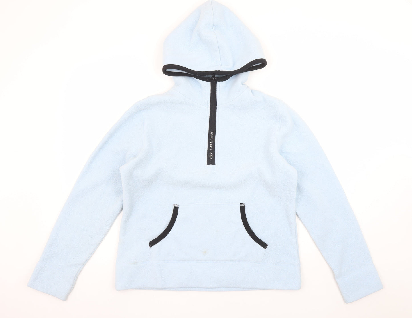H&M L.O.G.G Sport Women Blue Fleece 1/2 Zip Hoodie Size L