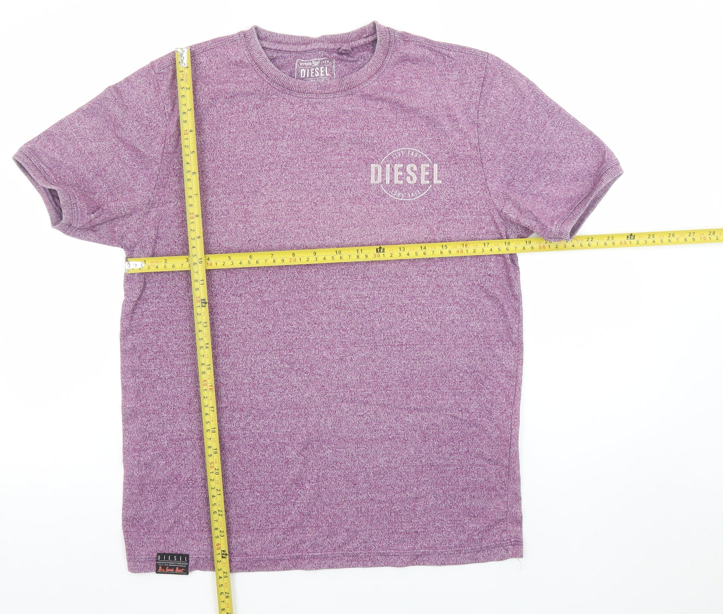 Mens UK Size M Diesel Purple  Polyester Blend T-Shirt