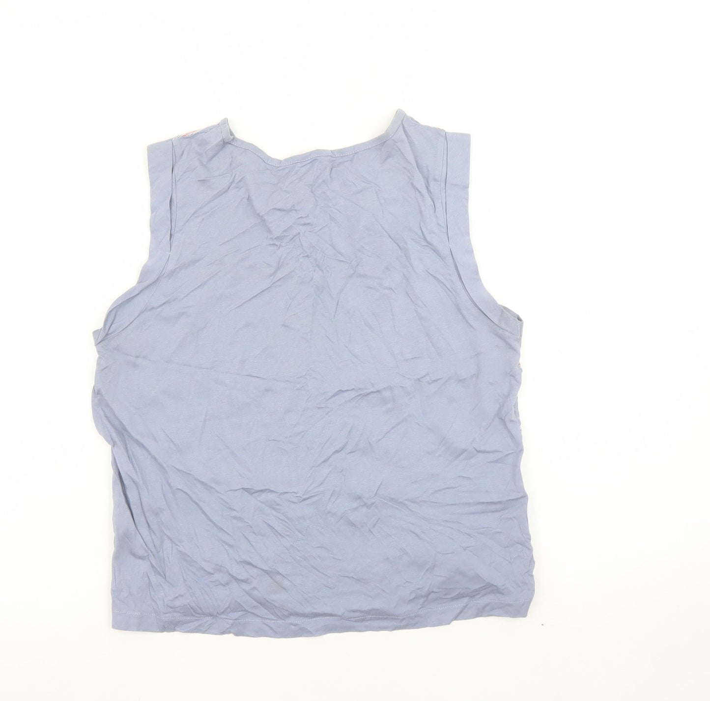 Womens UK Size 10 Jack Wills Blue Cotton Blend Tank