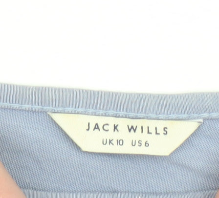 Womens UK Size 10 Jack Wills Blue Cotton Blend Tank
