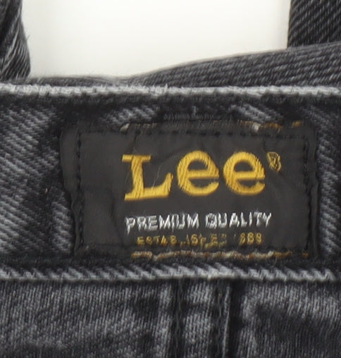 Lee Men's Black Straight Leg Regular Fit Denim Jeans W36 L32