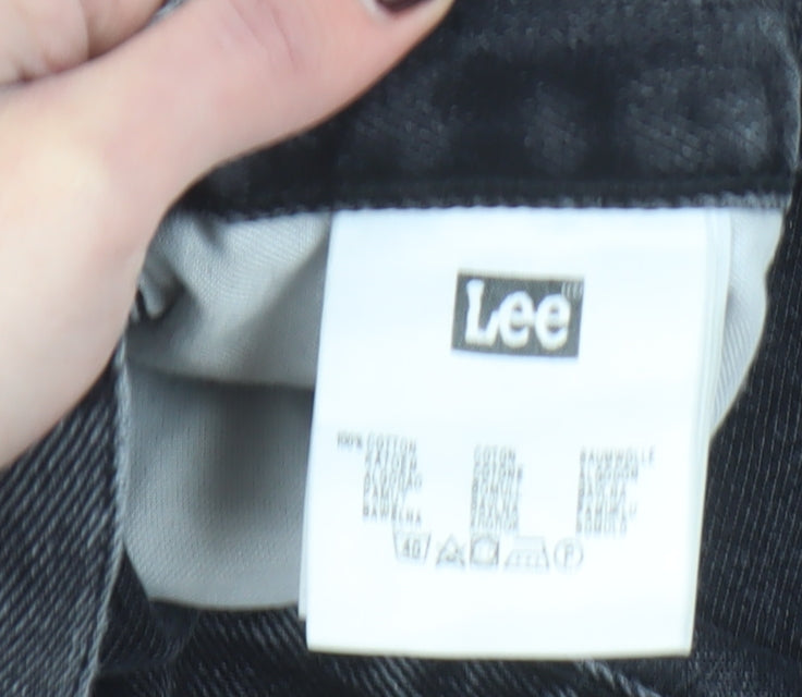 Lee Men's Black Straight Leg Regular Fit Denim Jeans W36 L32